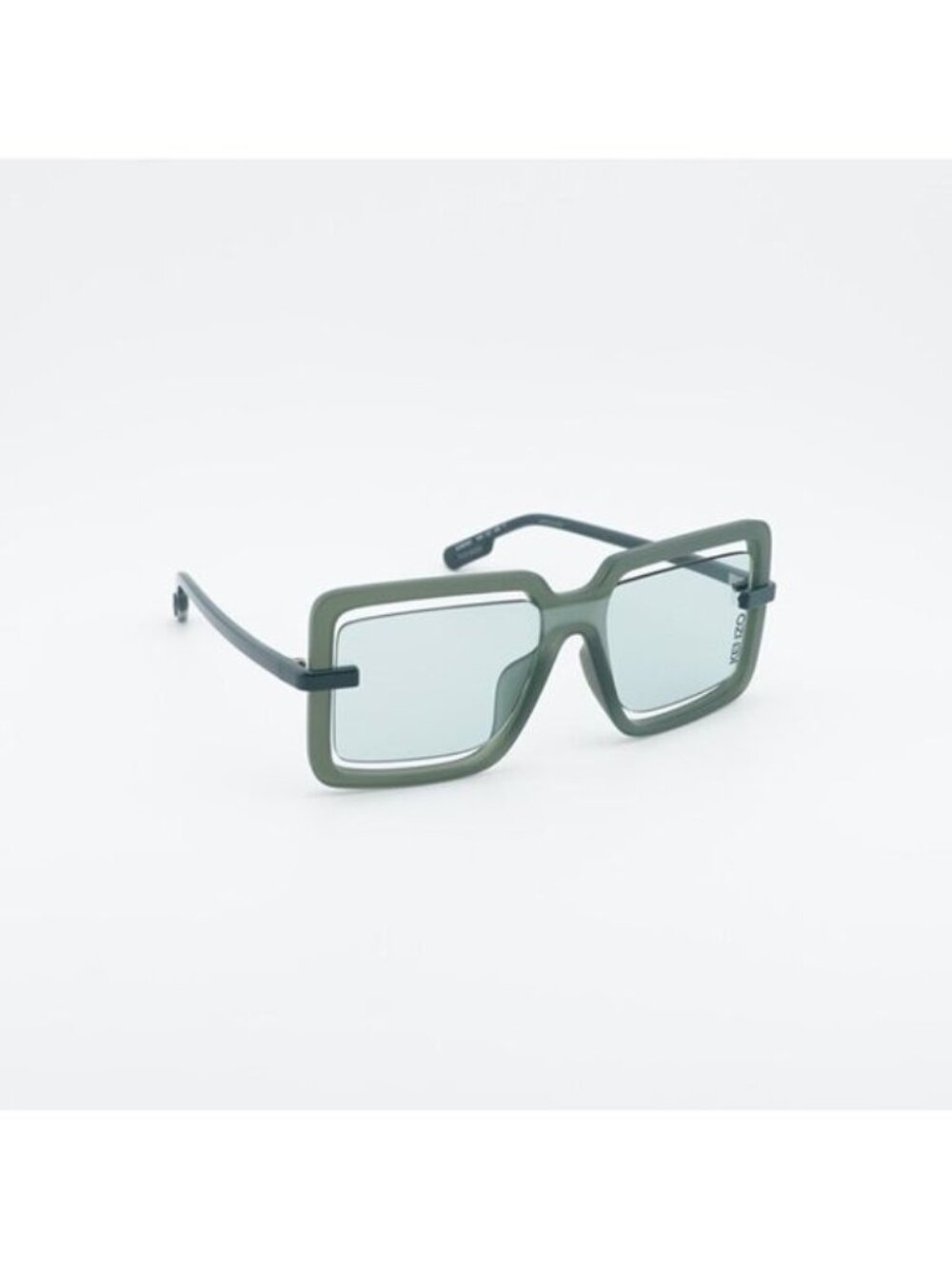 Kenzo KZ40049U 94N Sunglasses Green Square Frame, Green Lenses